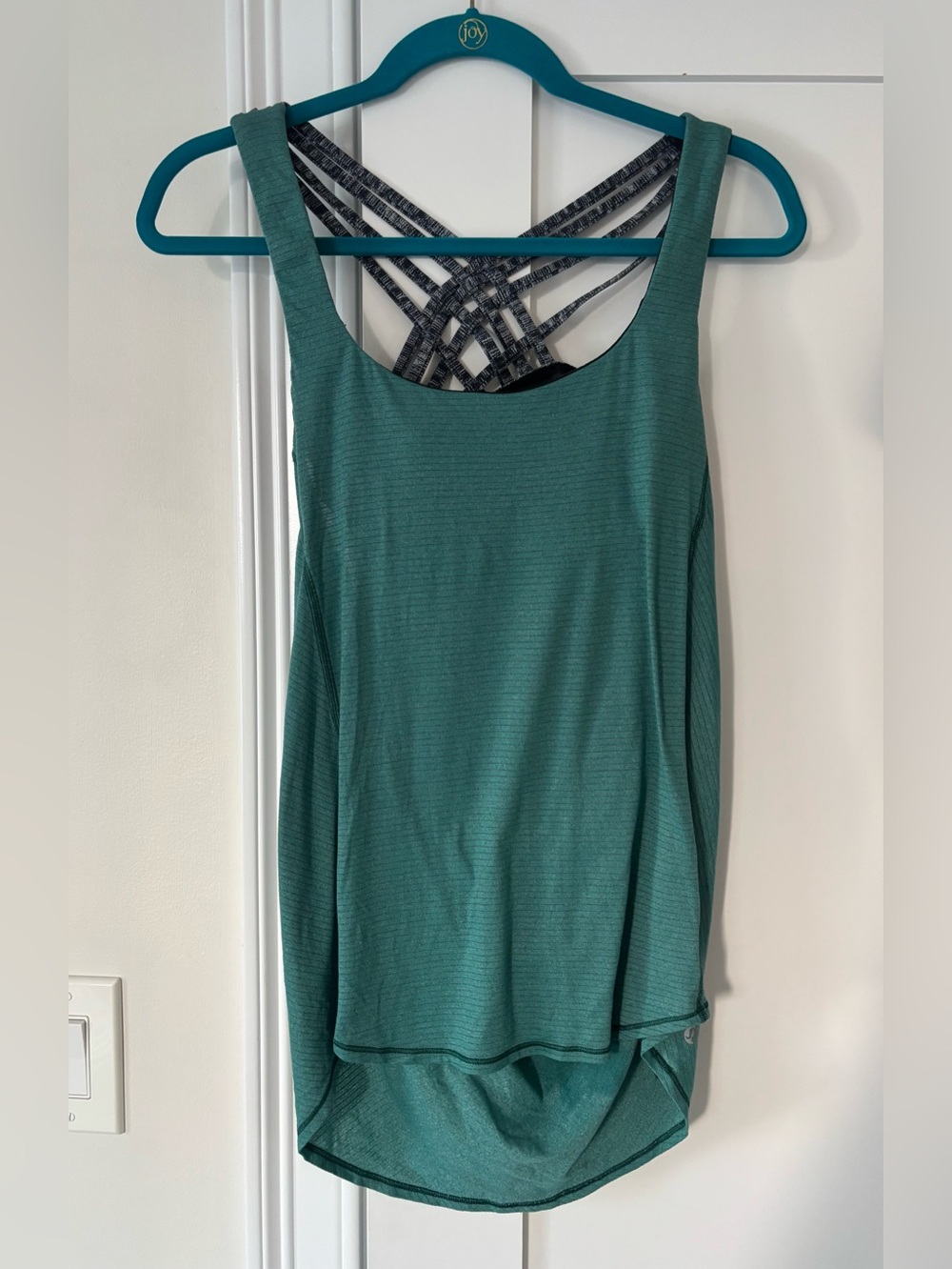 Lululemon Teal Strappy Back Yoga Tank Size 6